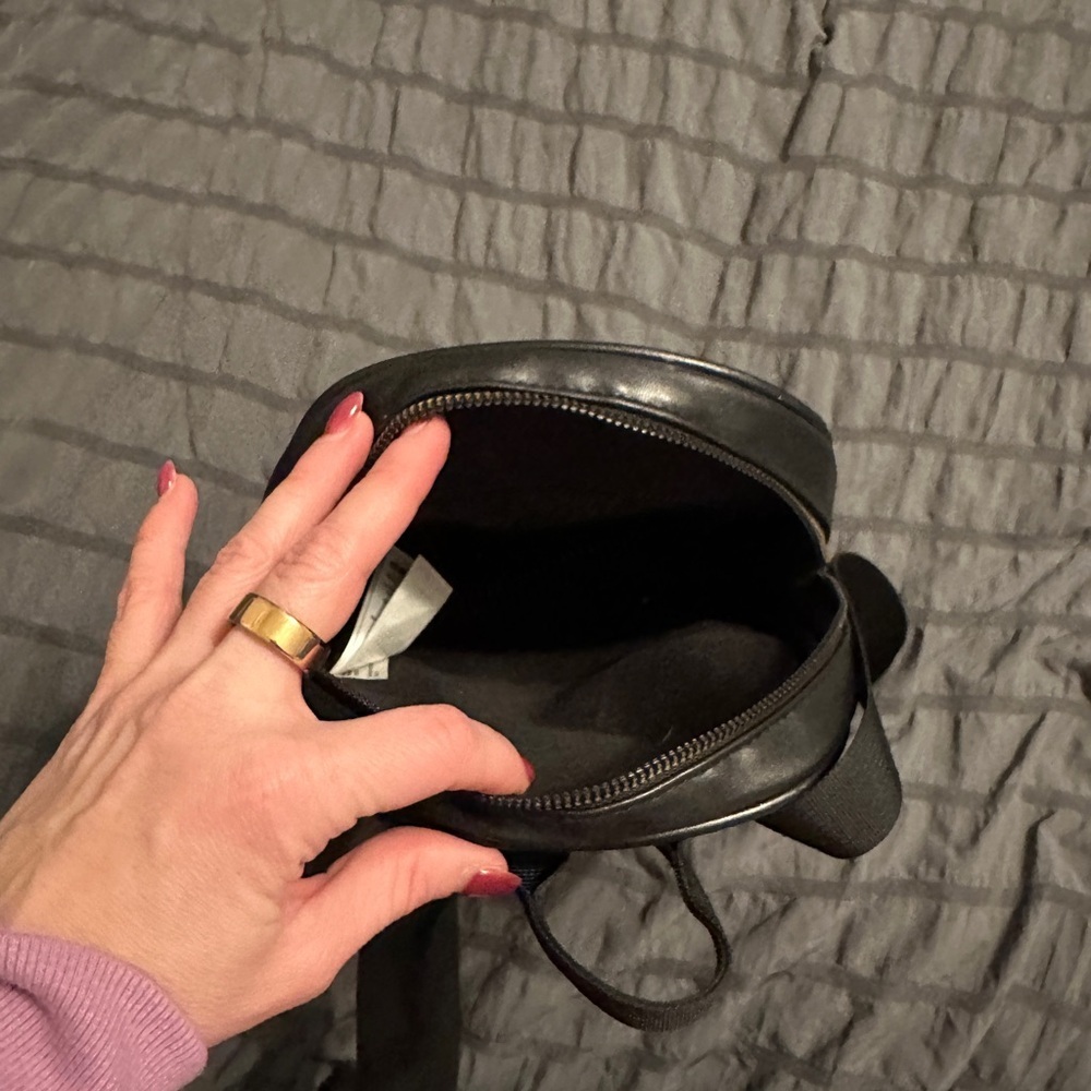 Black Leather Backpack - Picture 5 of 5